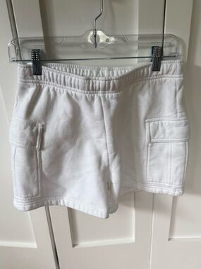Aritzia White Mega Fit Cozy Shorts